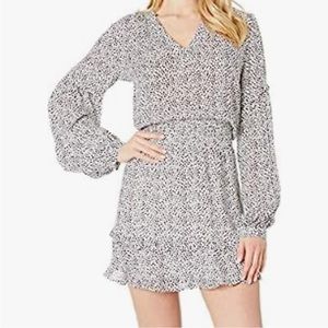 Parker Women's Tyler Long Sleeve Smocked Waist Mini Dress Sz Small